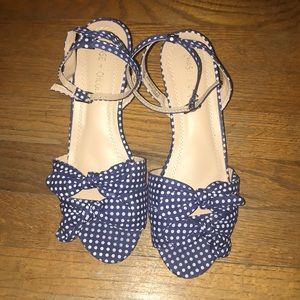 Polka dot heeled sandals